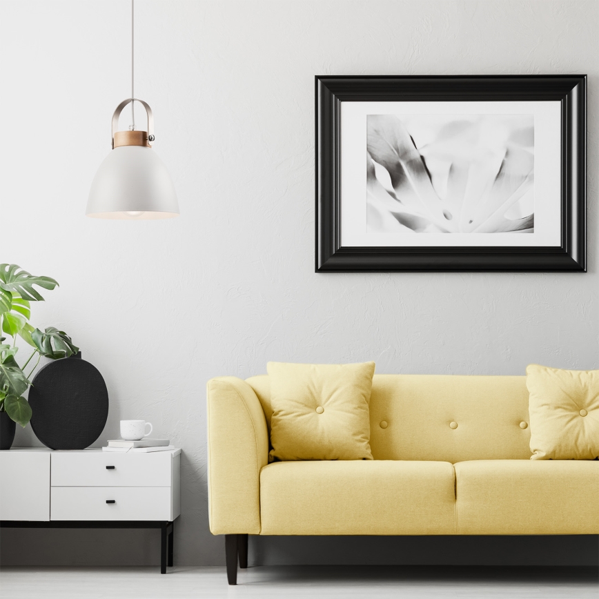 Deckenleuchte an Kabel DANIELLE 1xE27/60W/230V Buche