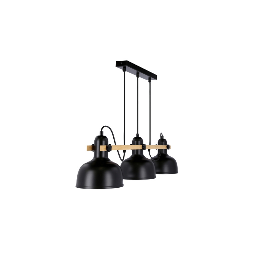 Deckenleuchte an Kabel RENO 3xE27/40W/230V schwarz/braun