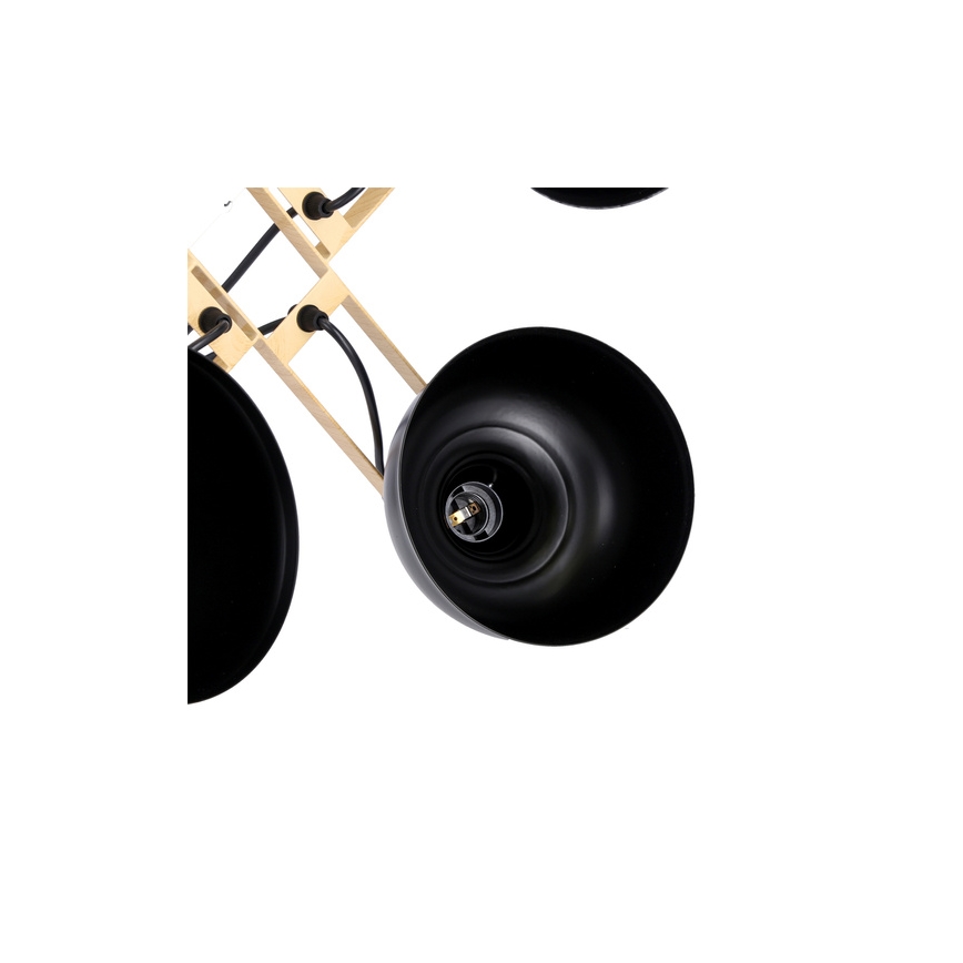 Deckenleuchte an Kabel RENO 4xE27/40W/230V schwarz/braun