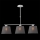 LUXERA 18067 - Chandelier COMBO 3xE27/60W grau