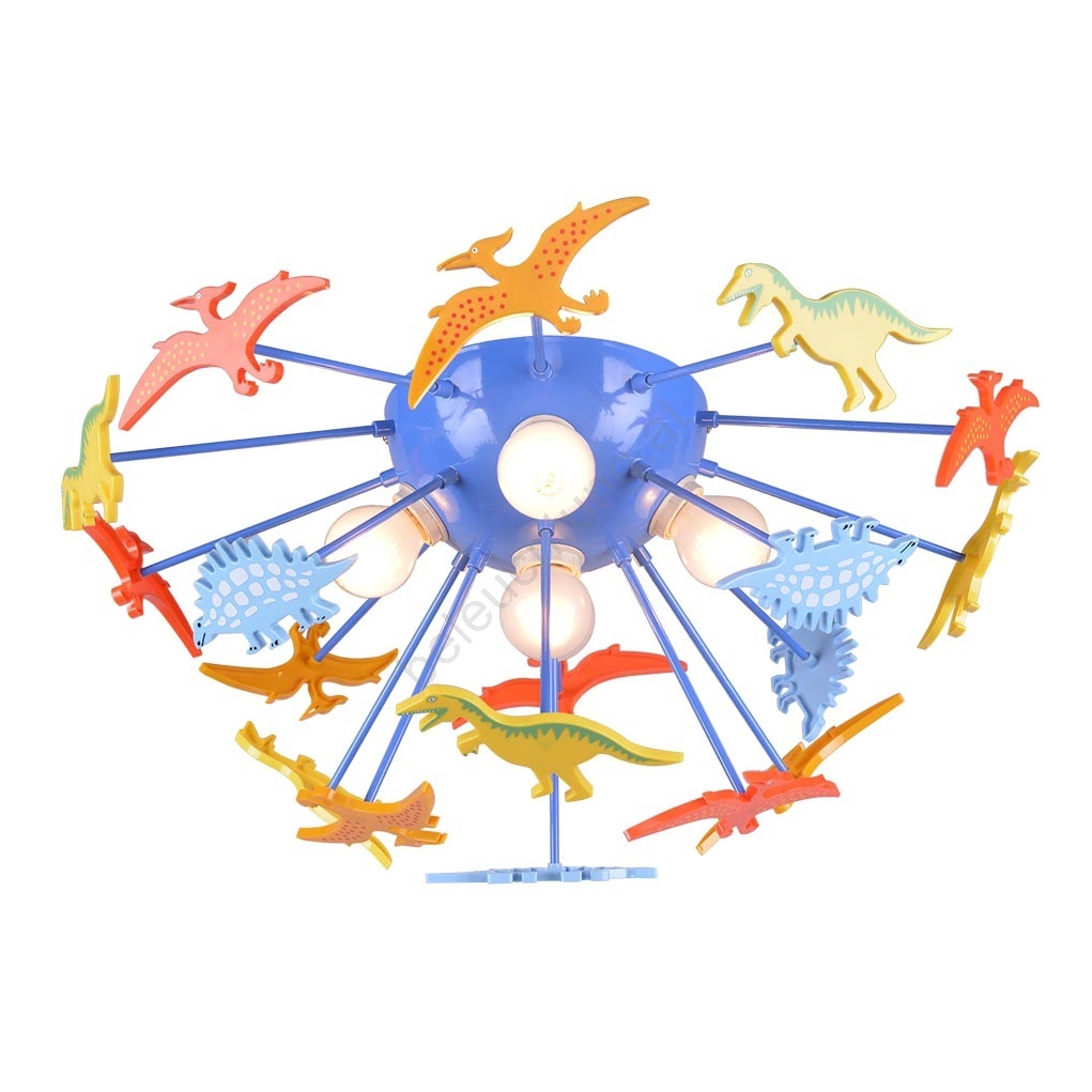 Luxera 28015 - Kinder-Deckenleuchte DINOS 5xE14/40W/230V | Beleuchtung