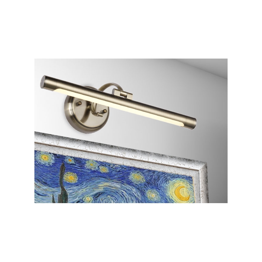 LUXERA 62301 - LED Bilderleuchte MOSSARIO LED/8W/230V messing