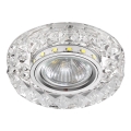 LUXERA 71074 - LED Einbauleuchte CRYSTALS 1xGU10/50W/230V + LED/3W STRIPE