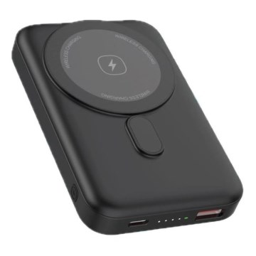 Magnetische Powerbank mit kabellosem MagSafe-Laden 10000 mAh 20W Power Delivery schwarz