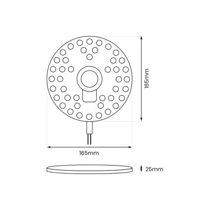 Magnetisches LED-Modul LED/20W/230V d 16,5 cm 3000K