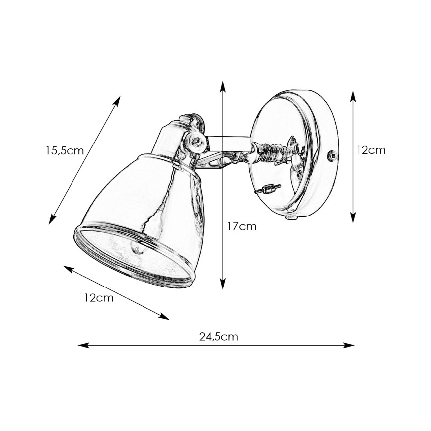 Markslöjd 104048 - Wandbeleuchtung FJÄLLBACKA 1xE14/40W/230V messing