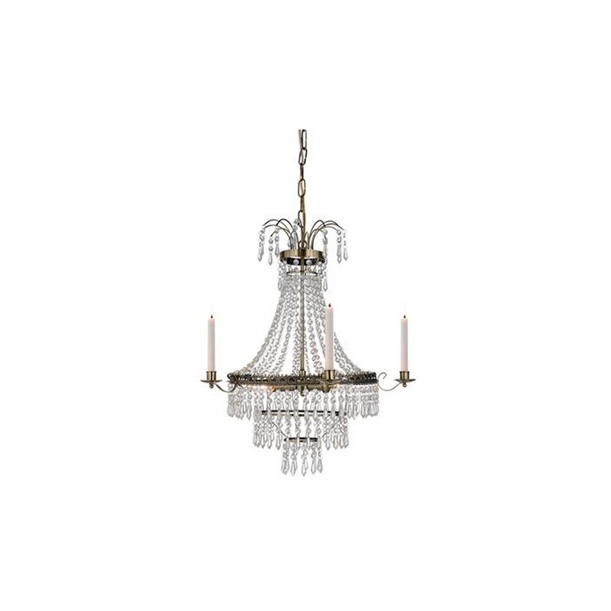 Markslöjd 105157 - Kristallkronleuchter an Kette MARIELUND 3xE14/40W/230V Messing