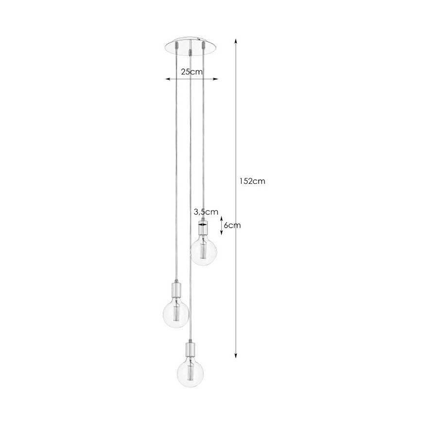 Markslöjd 106334 - Hängeleuchte SKY 3xE27/60W/230V