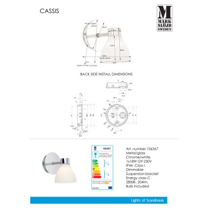 Markslöjd 106367 - Wandleuchte CASSIS 1xG9/18W/230V
