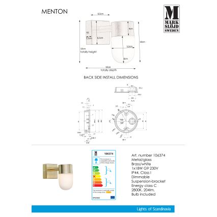 Markslöjd 106374 - Badezimmerwandleuchte MENTON 1xG9/18W230V IP44