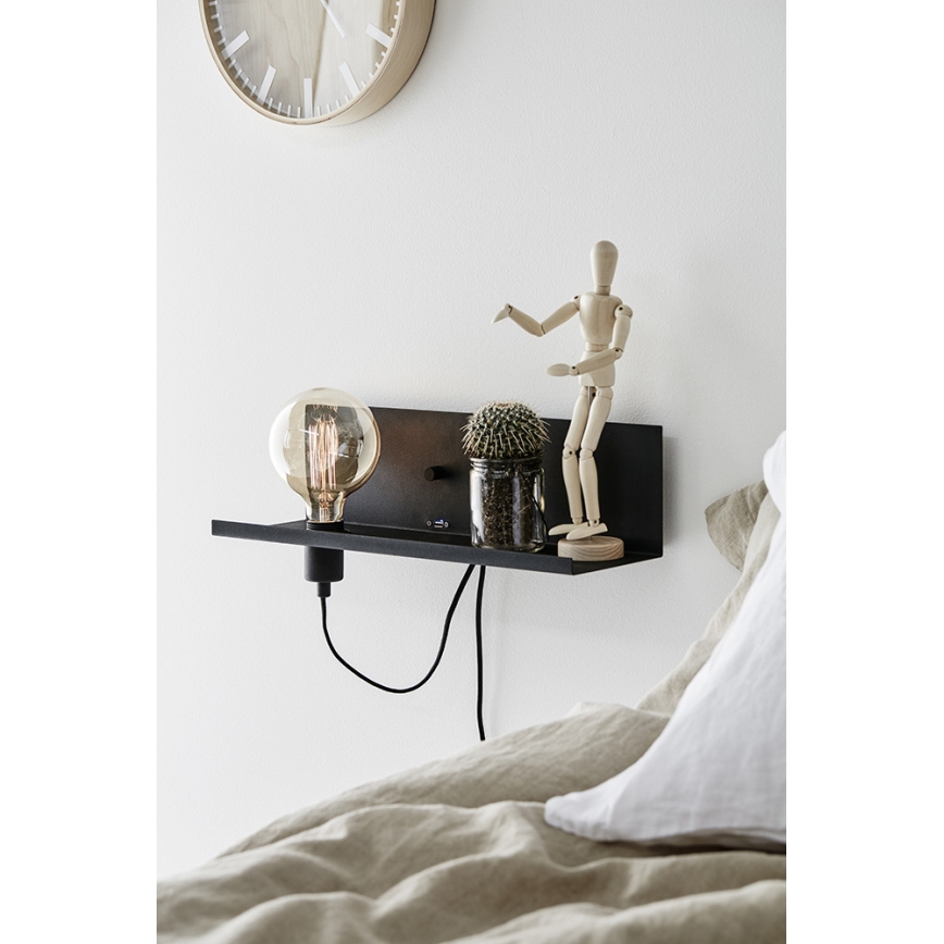 Markslöjd 106482 - Dimmbare Wandleuchte mit USB Stecker MULTI 1xE27/60W/230V