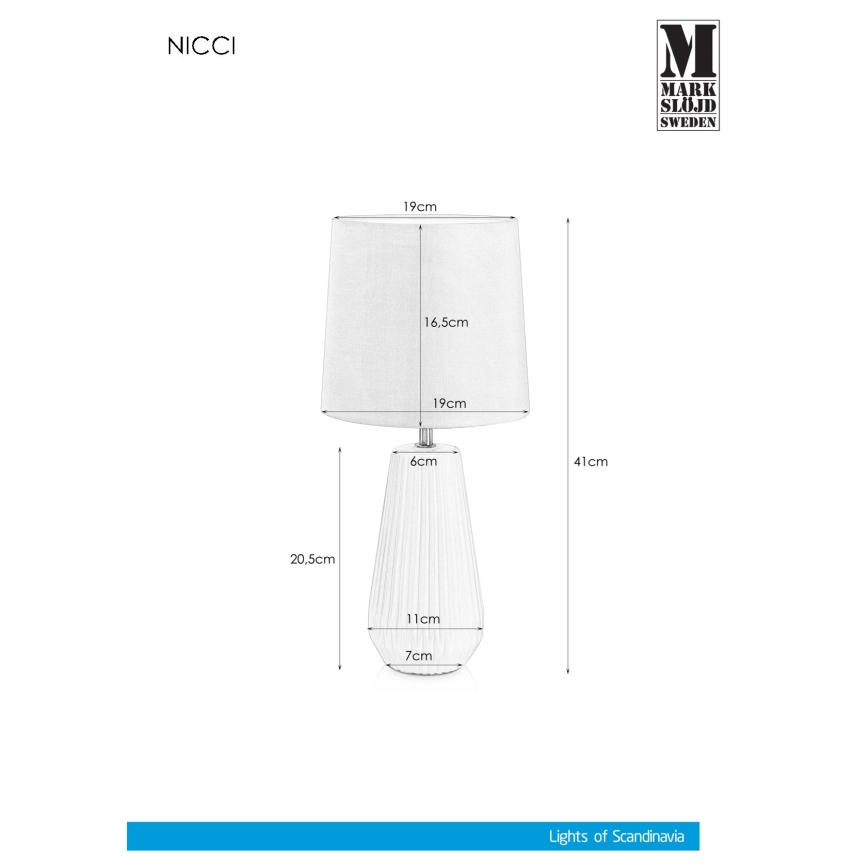Markslöjd 106624 - Tischlampe NICCI 1xE14/40W/230V