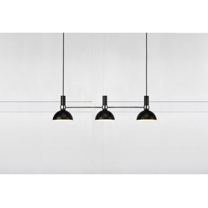 MarStücklöjd 106855 - Hängeleuchte LARRY 3xE27/60W/230V schwarz/chrom glänzend