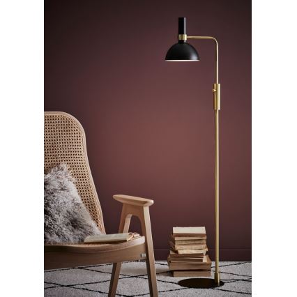 MarStücklöjd 106972 - dimmbare Stehlampe LARRY 1xE27/60W/230V schwarz/gold
