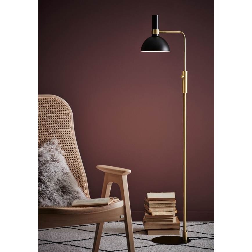 MarStücklöjd 106972 - dimmbare Stehlampe LARRY 1xE27/60W/230V schwarz/gold