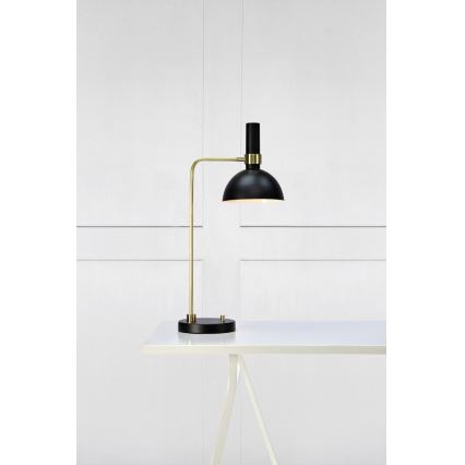 Markslöjd 106973 - dimmbare Tischlampe LARRY 1xE27/60W/230V schwarz/gold