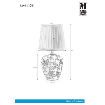 Markslöjd 107039 - Tischlampe MANSION 1xE14/40W/230V