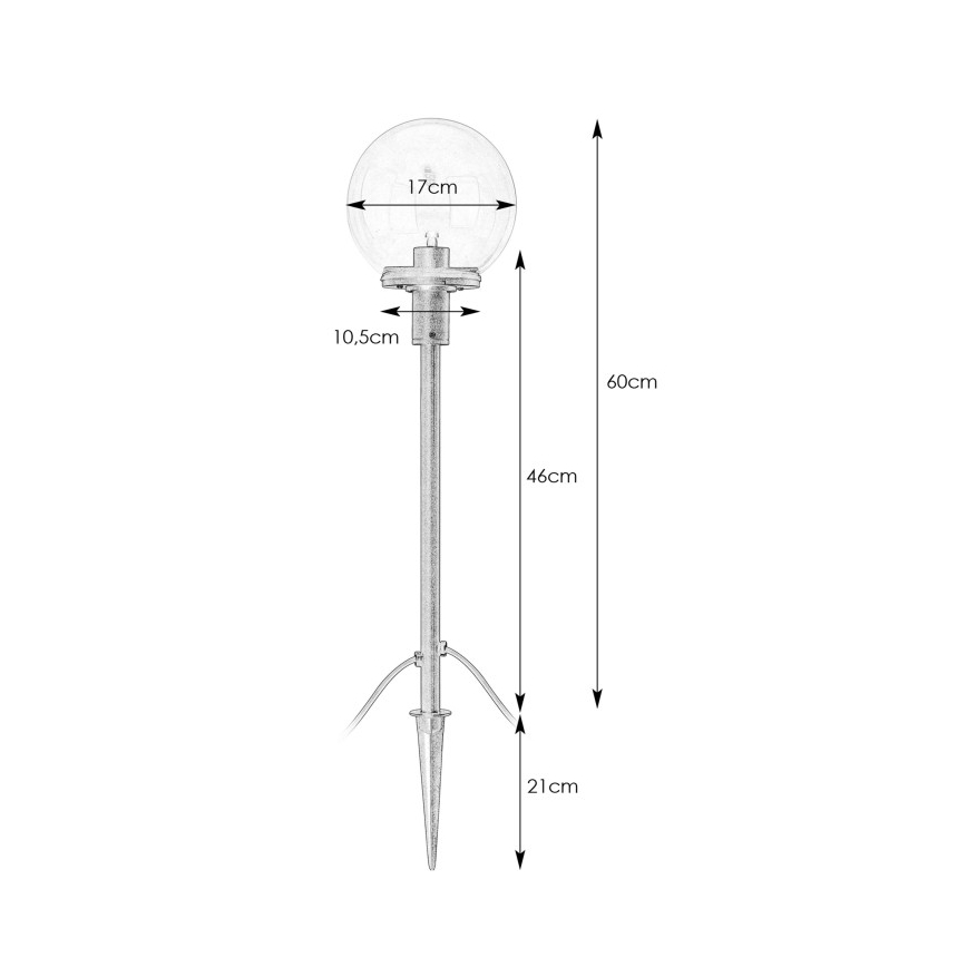Markslöjd 107283 - LED Außenleuchte GARDEN24 LED/3W/24V 60 cm IP44 schwarz/klar