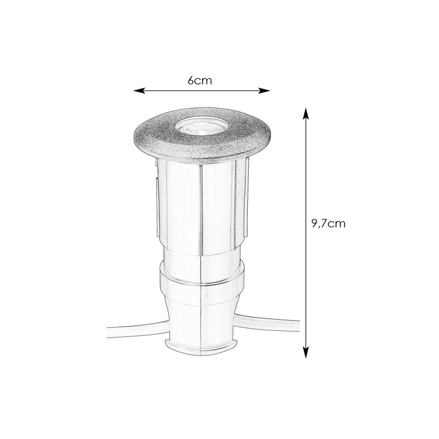 Markslöjd 107285 - LED-Außen-Einbauleuchte GARDEN24 LED/3W/24V IP44 schwarz