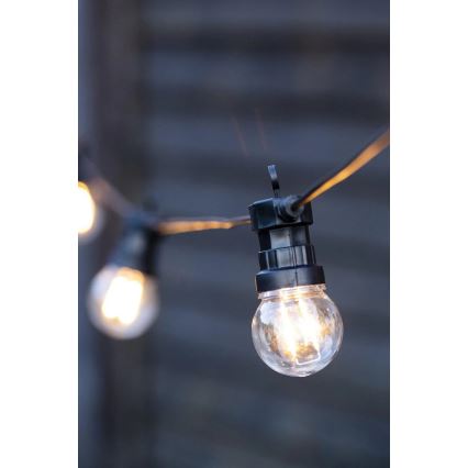 Markslöjd 107292 - Dekorative LED-Outdoor-Lichterkette GARLAND GARDEN 10xLED 5,5m IP44