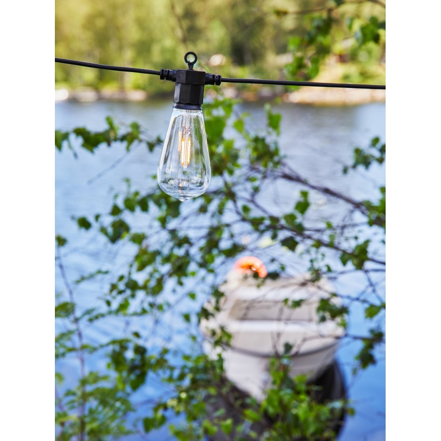 Markslöjd 107293 - LED Außen-Dekolichterkette GIRLANDA GARDEN 10xLED 5,5m IP44