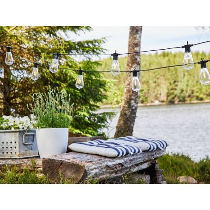 Markslöjd 107293 - LED Außen-Dekolichterkette GIRLANDA GARDEN 10xLED 5,5m IP44