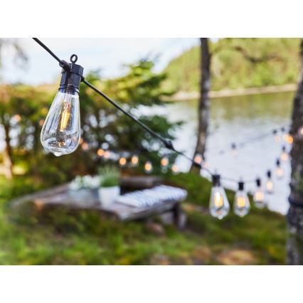 Markslöjd 107293 - LED-Außen-Dekorations-Lichterkette GIRLANDA GARDEN 10xLED 5,5m IP44