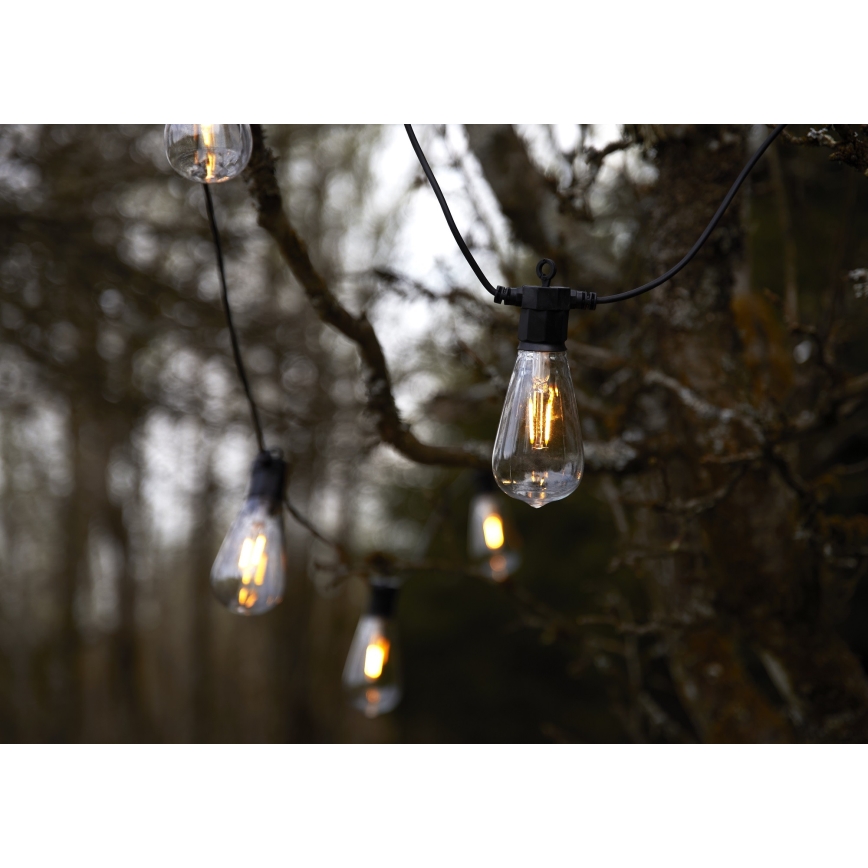 Markslöjd 107293 - LED-Außen-Dekorations-Lichterkette GIRLANDA GARDEN 10xLED 5,5m IP44