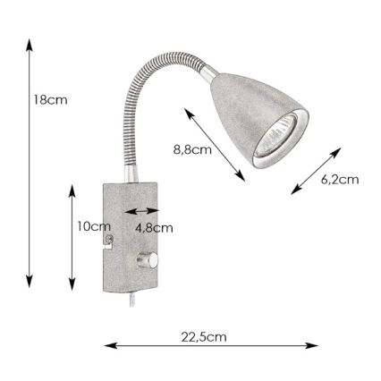 Markslöjd 107410 - Dimmbares Wandleuchte CIRO 1xGU10/7W/230V