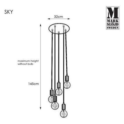 Markslöjd 107467 - Hängeleuchte SKY 5xE27/60W/230V