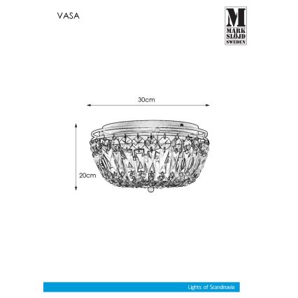 Markslöjd 107587 - Deckenleuchte VASA 3xE14/40W/230V
