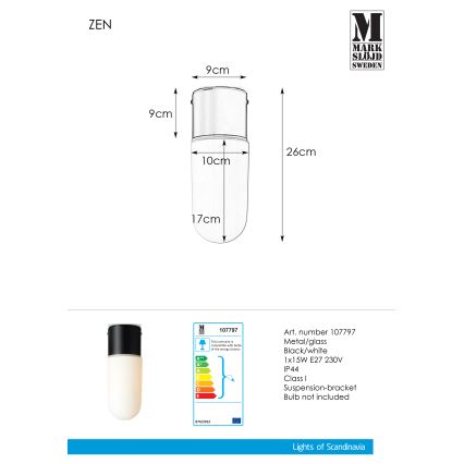 Markslöjd 107797 - Badezimmer-Deckenleuchte ZEN 1xE27/15W/230V IP44