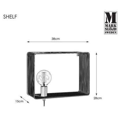 Markslöjd 107814 - Wandleuchte SHELF 1xE27/60W/230V