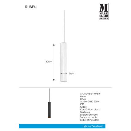 Markslöjd 107879 - Hängeleuchte RUBEN 1xGU10/35W/230V