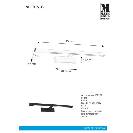 Markslöjd 107909 - LED-Spiegelbeleuchtung für Badezimmer NEPTUNUS LED/9W/230V IP44