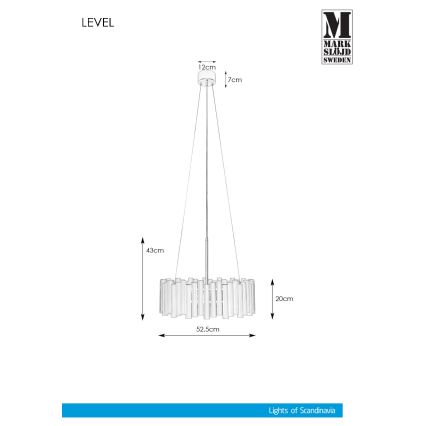 Markslöjd 107925 - Stange-Kronleuchter  LEVEL 3xE27/60W/230V
