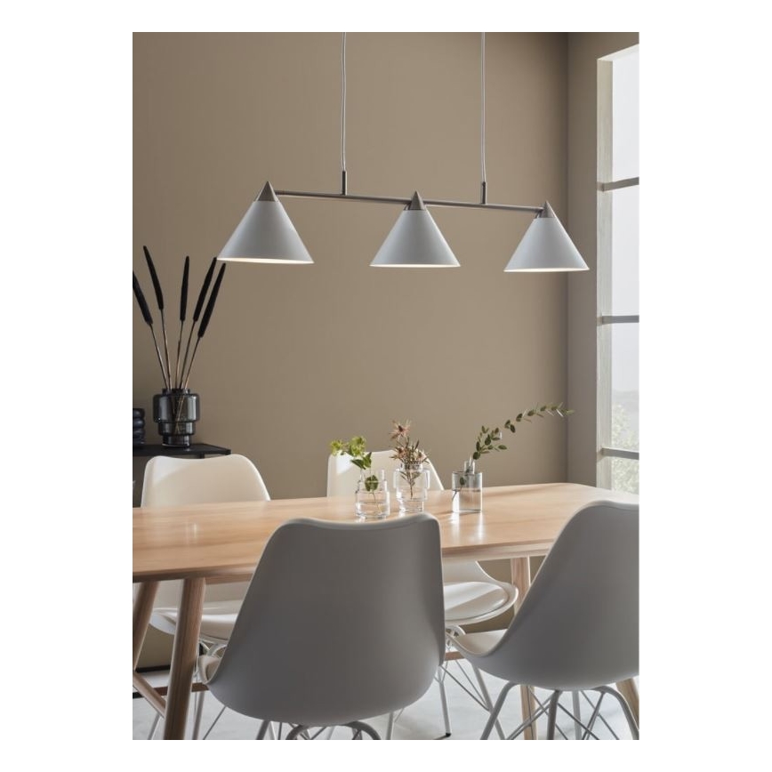 Markslöjd 108075 - Kronleuchter an Schnur KLINT 3xE14/40W/230V weiß