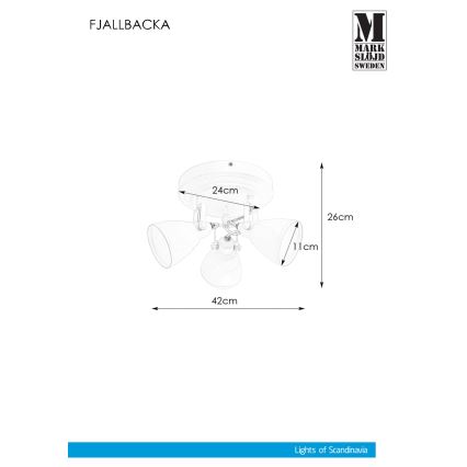 Markslöjd 108083 - Badstrahler FJÄLLBACKA 3xG9/20W/230V IP44 weiß
