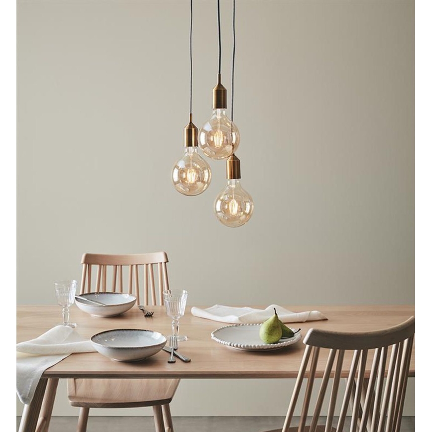 Markslöjd 108099 - Kronleuchter an Schnur BRONX 3xE27/60W/230V bronze