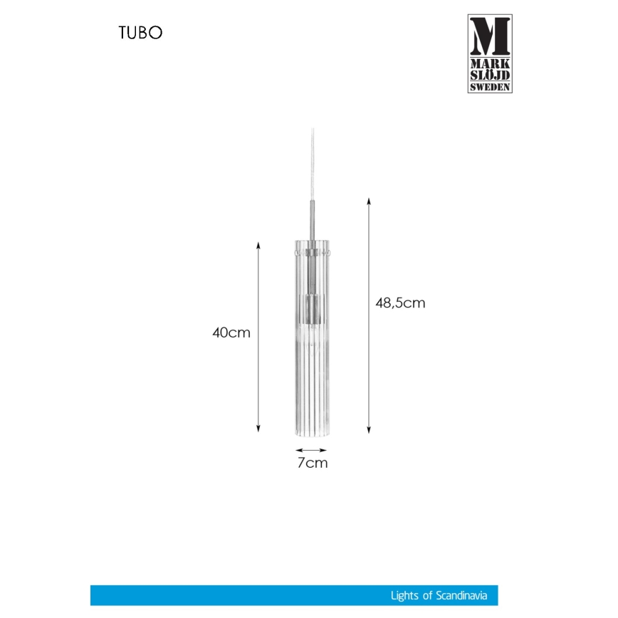 Markslöjd 108112 - Kronleuchter an  Schnur TUBO 1xE14/40W/230V