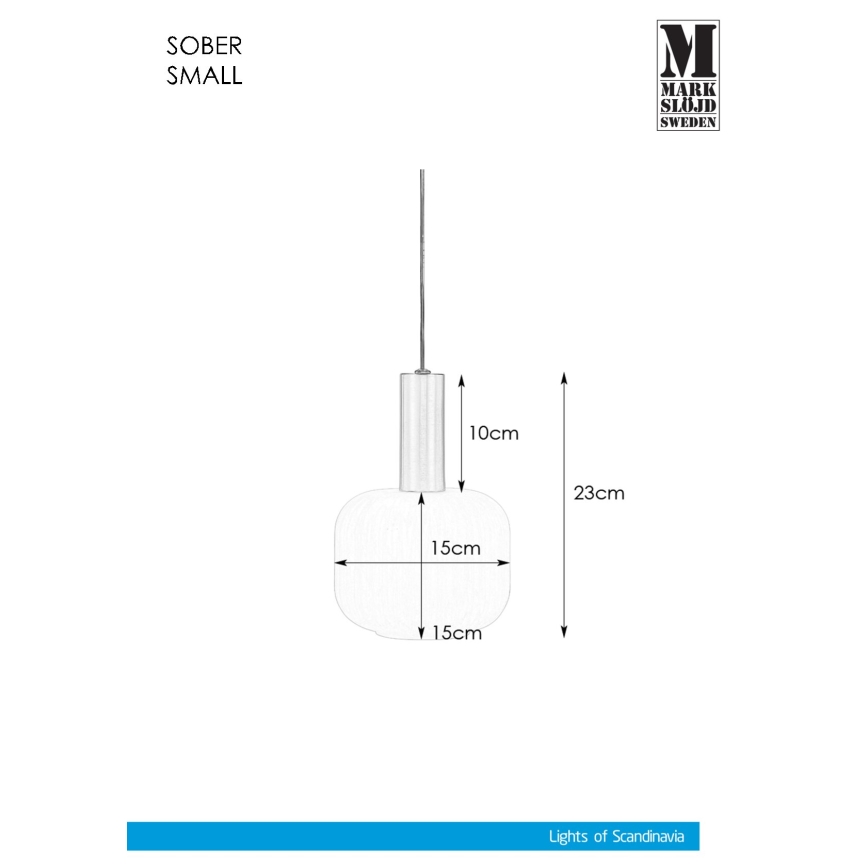 Markslöjd 108122 - Kronleuchter an Schnur SOBER 1xE14/40W/230V mattchrom