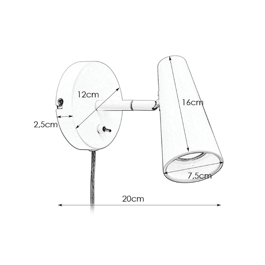Markslöjd 108199 - Wand-Spotleuchte CREST 1xGU10/7W/230V weiß