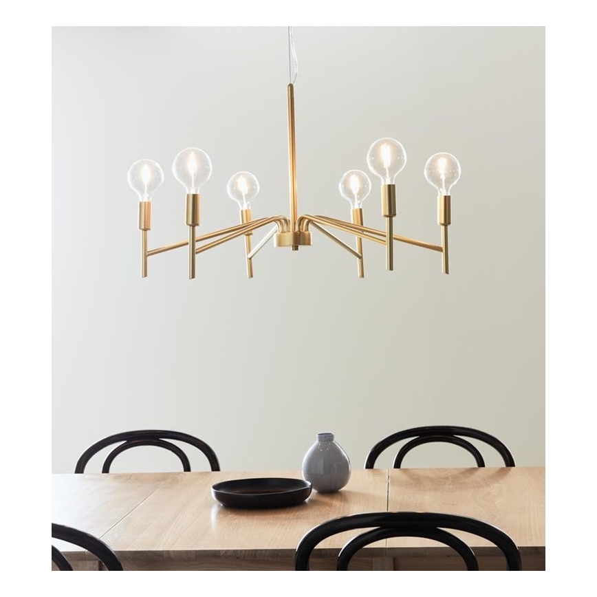 Markslöjd 108210 - Hängeleuchte MONARCH 6xE14/18W/230V gold