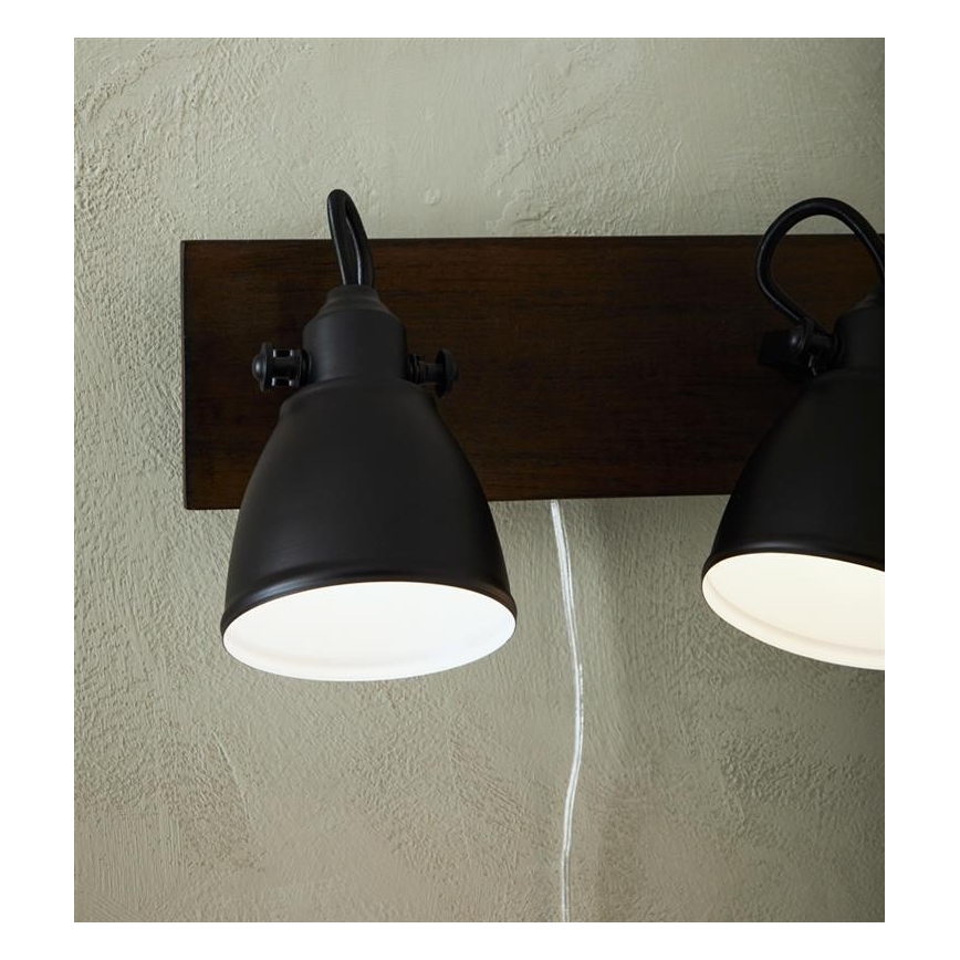 Markslöjd 108213 - Wandstrahler NATIVE 2xE14/18W/230V schwarz/braun