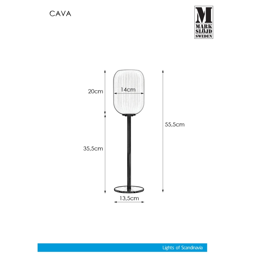 Markslöjd 108251 - Tischleuchte CAVA 1xE14/40W/230V gold