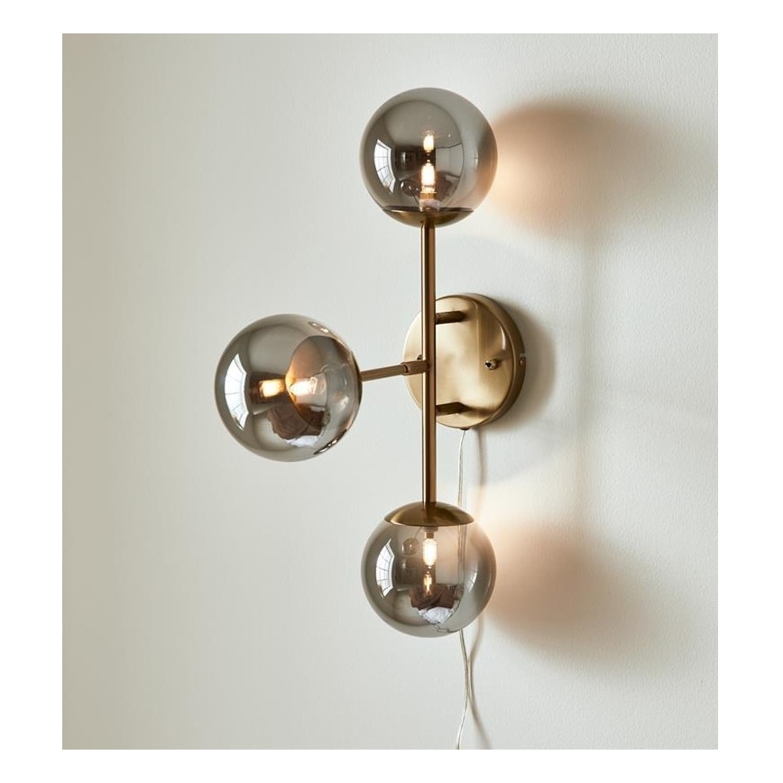 Markslöjd 108253 - Wandleuchte TRINITY 3xG9/20W/230V gold/grau