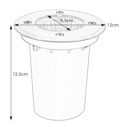 Markslöjd 108537 - LED Außen-Einbauleuchte GARDEN24 LED/9W/24V IP44 mattchrom