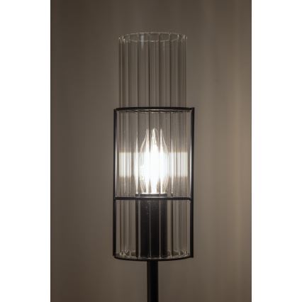 Markslöjd 108556 - Tischleuchte TUBO 1xE14/40W/230V 65 cm schwarz/klar