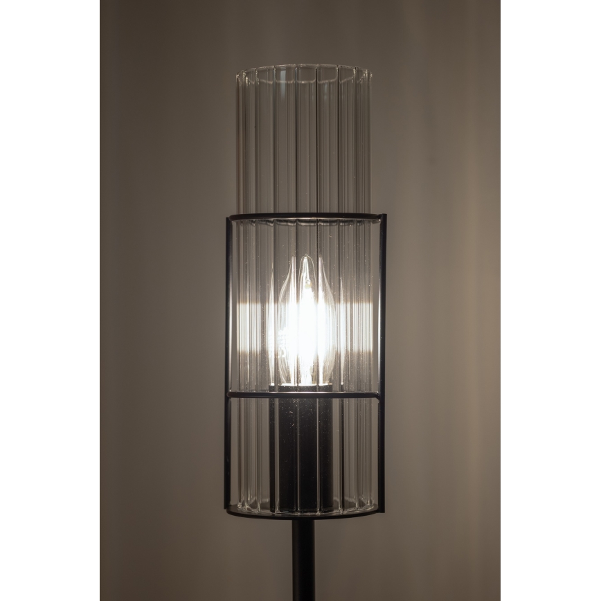 Markslöjd 108556 - Tischleuchte TUBO 1xE14/40W/230V 65 cm schwarz/klar