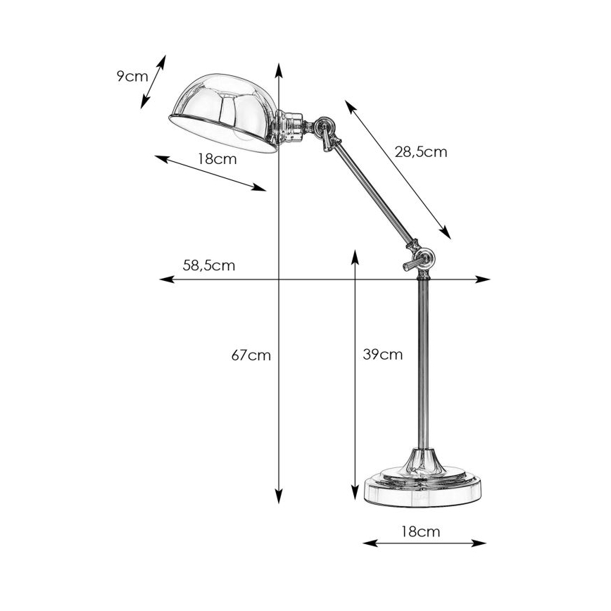 Markslöjd 108584 - Tischlampe PORTLAND 1xE27/40W/230V schwarz
